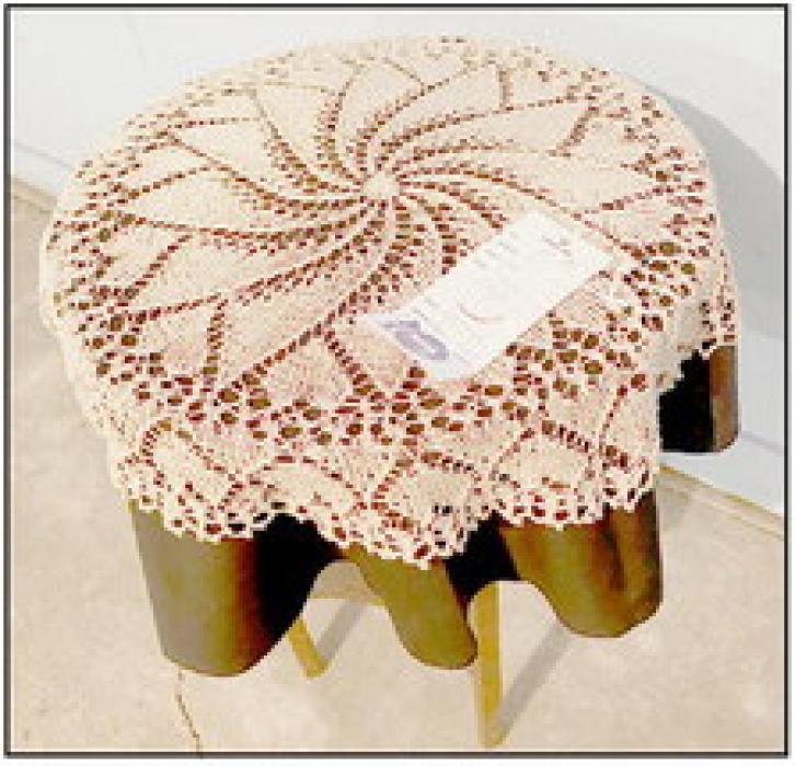 Best in County Textiles and a 2024 State Fair Qualifier with this Large Doily is Laurel Appleman. She also won the Best of Show.