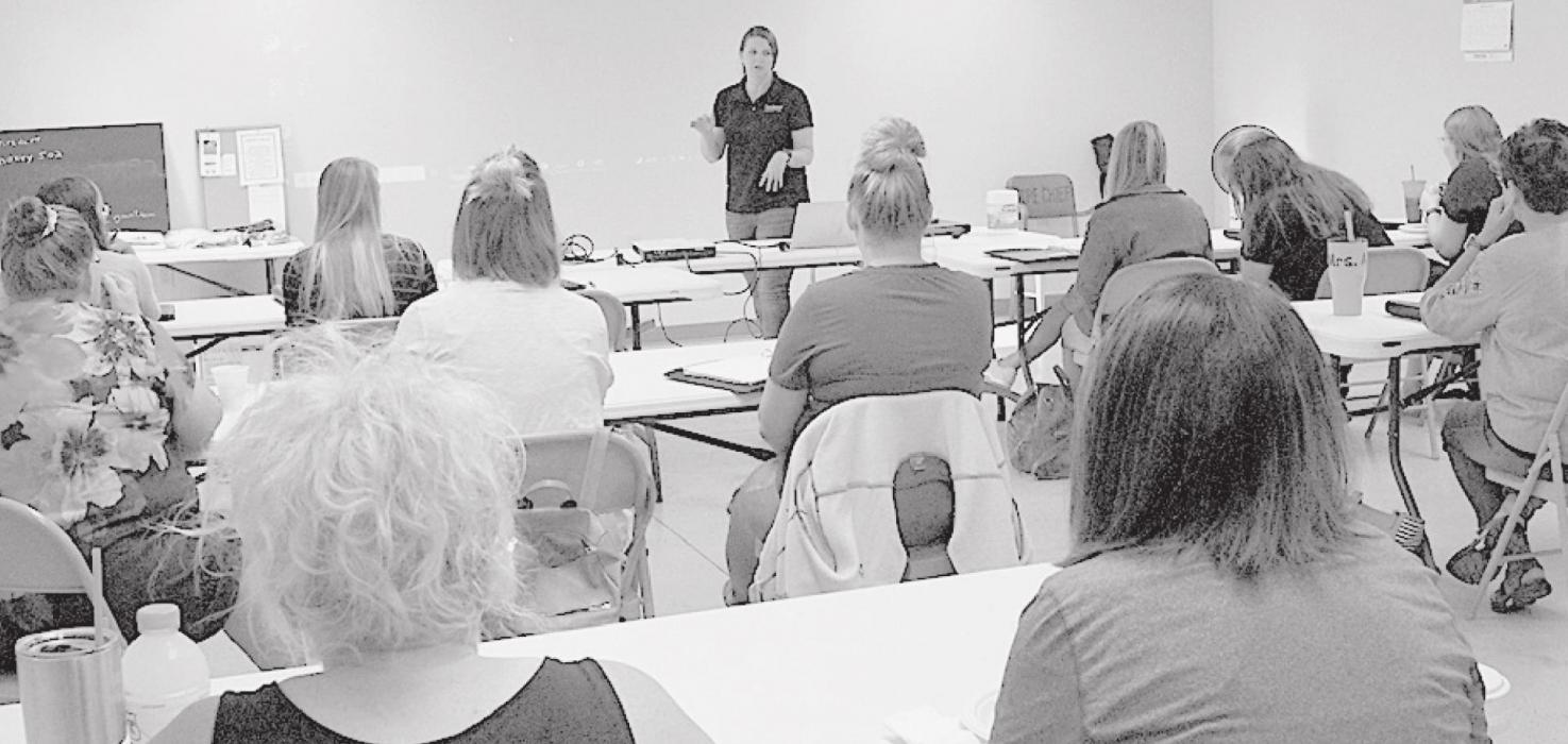 Sonny Corkle, Ainsworth Regional Coordinator with Northeast Community College and administrator for KBR Leadership Academy, welcomes the new participants to the program. Photo by Springview Herald