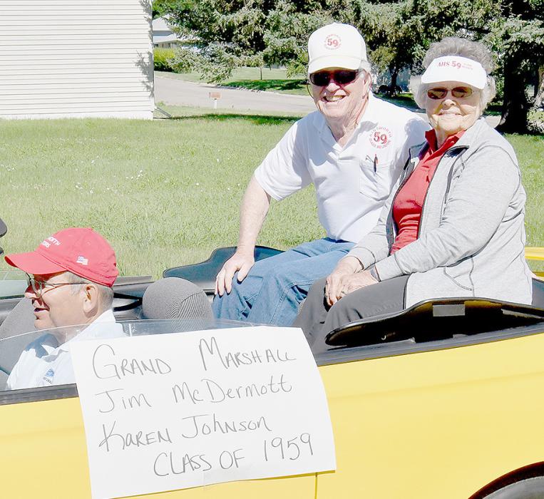 AHS Alumni Parade Marshals were Jim McDermott and Karen Johnson