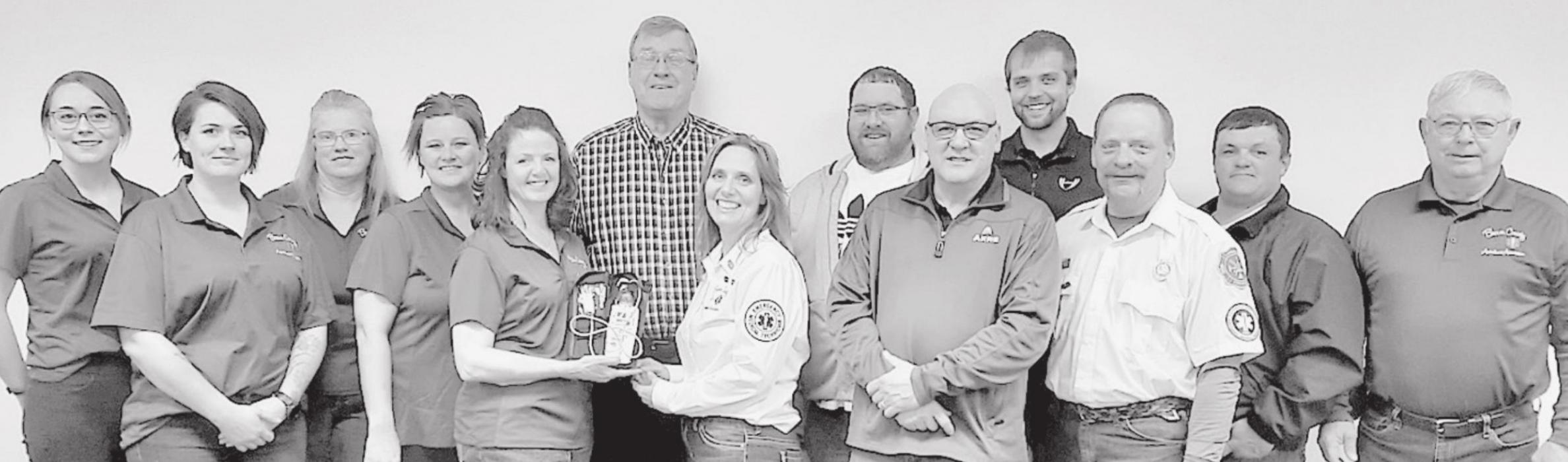 Brown County Ambulance Association Receives Donation and Recognizes Members During Appreciation Night