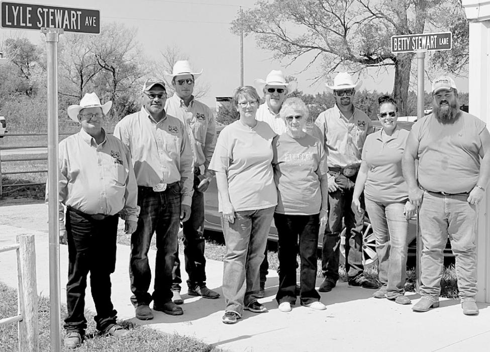 Road and Sidewalk at Brown County Fairgrounds Dedicated to Lyle and Betty Stewart