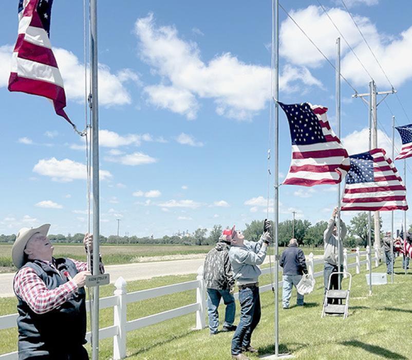 Volunteers Prepare Ainsworth Cemetery for Memorial Day