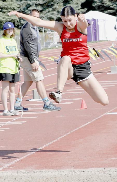 Senior Dakota Stutzman finished her career as an Ainsworth Bulldog by competing in the Class C Girls Triple Jump at the State Track Meet. This was Stutzman’s first trip to the State Track Meet. She went 33’ 6.5” and placed 16th in the competition.