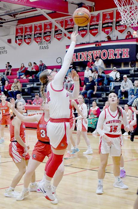 Gracyn Painter led the Lady Bulldogs in scoring with 13 points against the Broken Bow Lady Indians.