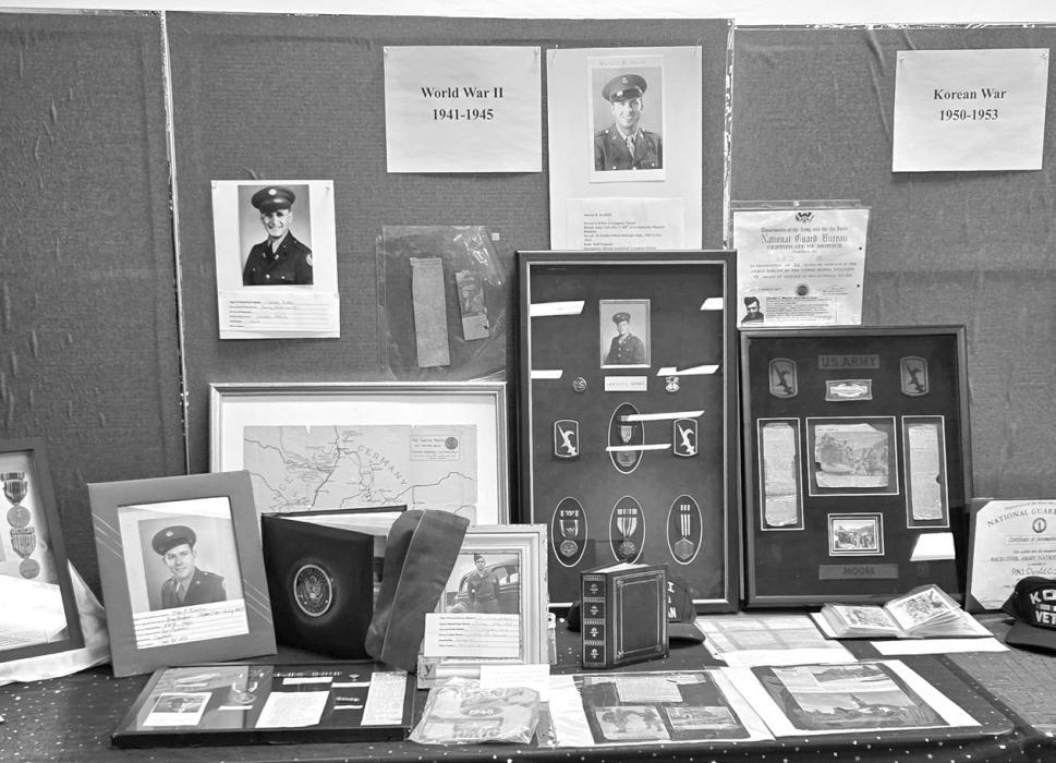 A ‘Wall of Honor’ was put up during the event. Pictured above is a collection of World War II memorabilia.