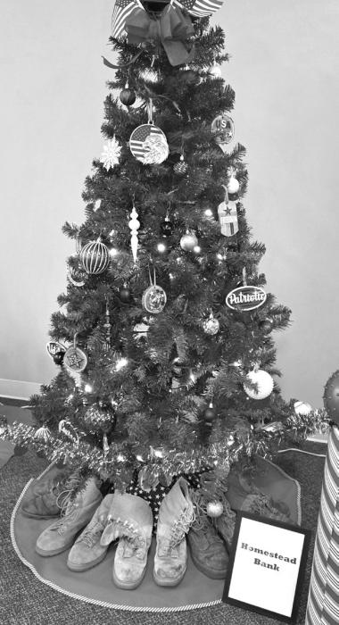 Homestead Bank won the best patriotic tree contest.