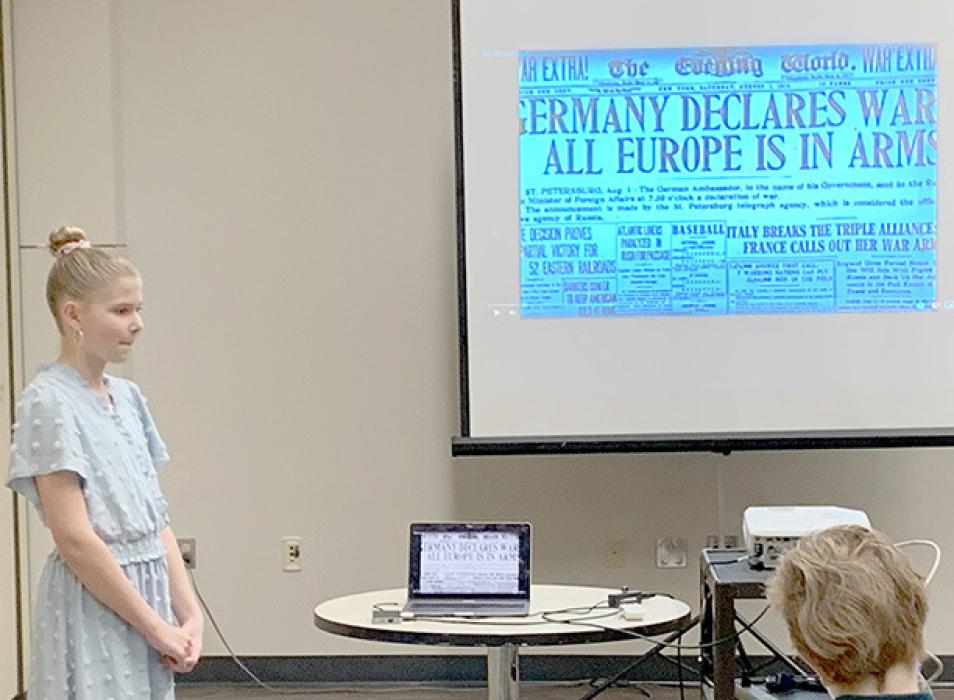 Miranda Lambrecht created a documentary titled “Woodrow Wilson’s Turning Point: America’s Entrance Into World War I.”