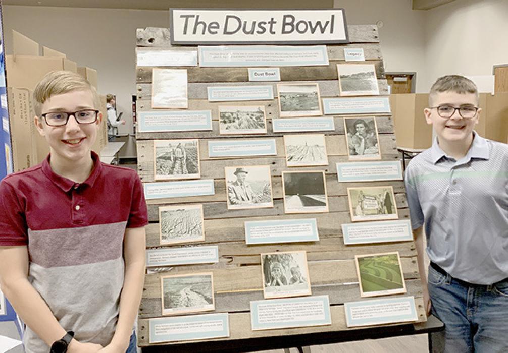 Buck Ruhter and Leighton Konkoleski’s exhibit “The Dust Bowl.”