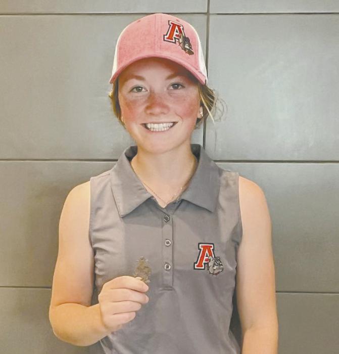Junior Kenley Welke placed ninth at the Valentine Invitational on September 23. Photo Courtesy of Bulldog Boosters