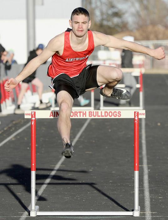 Caleb Allen competed in the 3x64 Meter Shuttle Hurdle, but was the only competitor for Ainsworth.