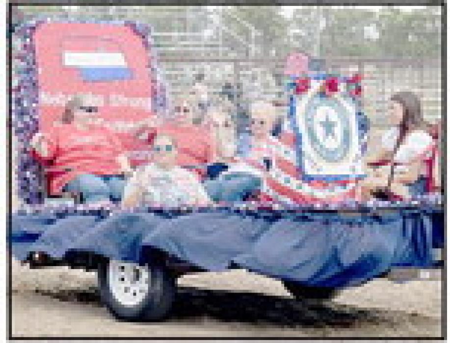 Ainsworth American Legion Auxillary Post #79 placed first in the Patriotic Float category.