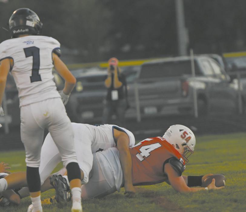 Witten Painter scores one of his nine touchdowns this season. Painter led the team along with Jacob Ortner with nine touchdowns on the season.