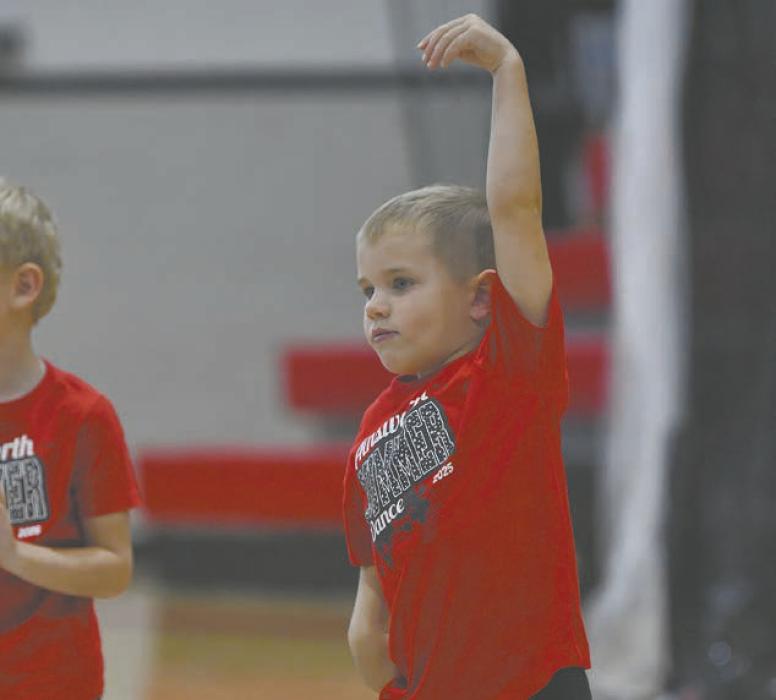 Jameson Fairhead dances in the 3-4 year old Creative Movement I group routine to ‘Happy.’