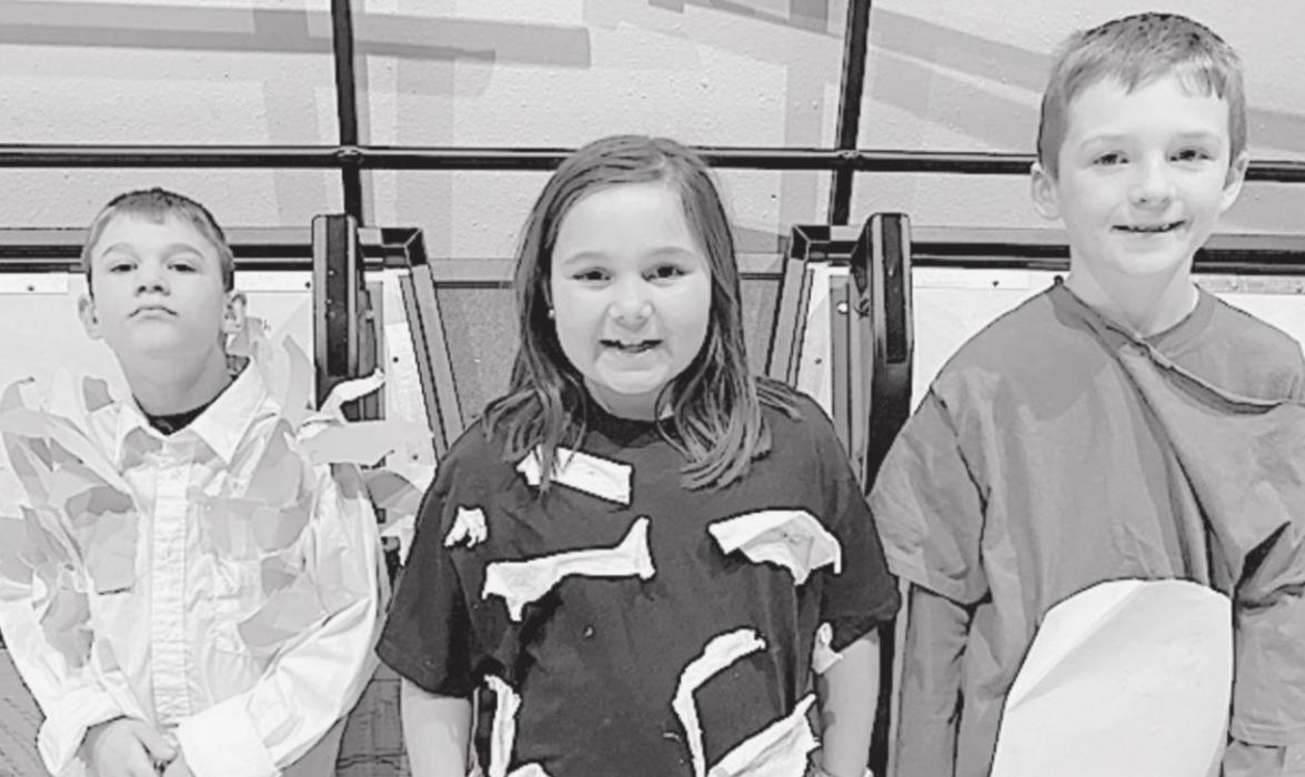 The 2nd-3rd Grade DI team members were (left to right) Kolter Mizner, Adeline Hladky and Rex Lammers. Not pictured - Andrea Sedeno.