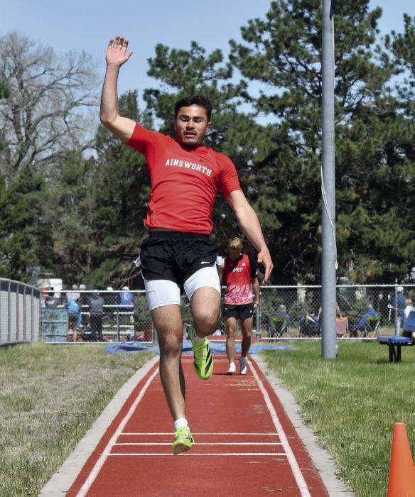 Senior Chris Fernandez competed in the long jump at the West Holt Invite.