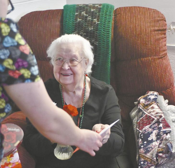 Community members purchased Valentine’s Day goodies including chocolates and flowers for residents of the Sandhills Care Center. The Valentines were passed to residents on Friday, February 13.