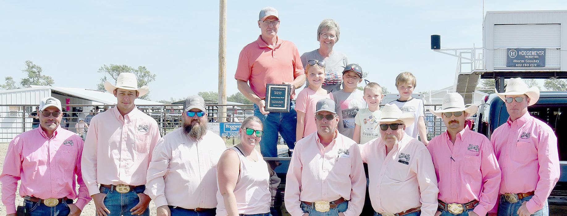 Benny and Jami Burdick, owners of Burdick Cement Works were honored as the 2024 Business of the Year by the Brown County Fair Board. Over the years, Burdick Cement Works donated labor and concrete to the Brown County Fairgrounds.