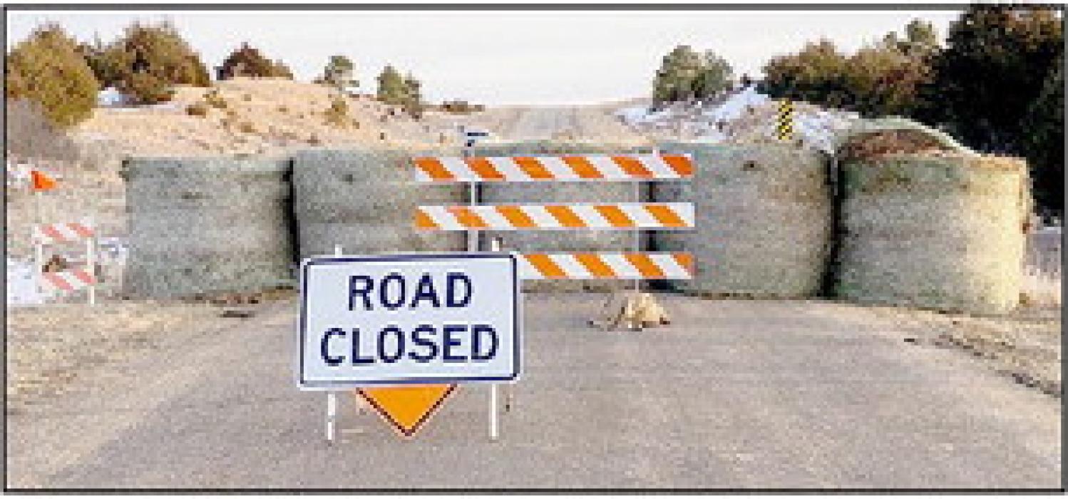 A familiar sight on Meadville Road just before getting to Sand Draw has now been removed. Hay bales and road closed signs have been on Meadville Road since March 13, 2019 when the culverts were washed out.