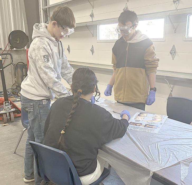 Introduction to Agriculture students complete a dissection lab on a fetal pig.
