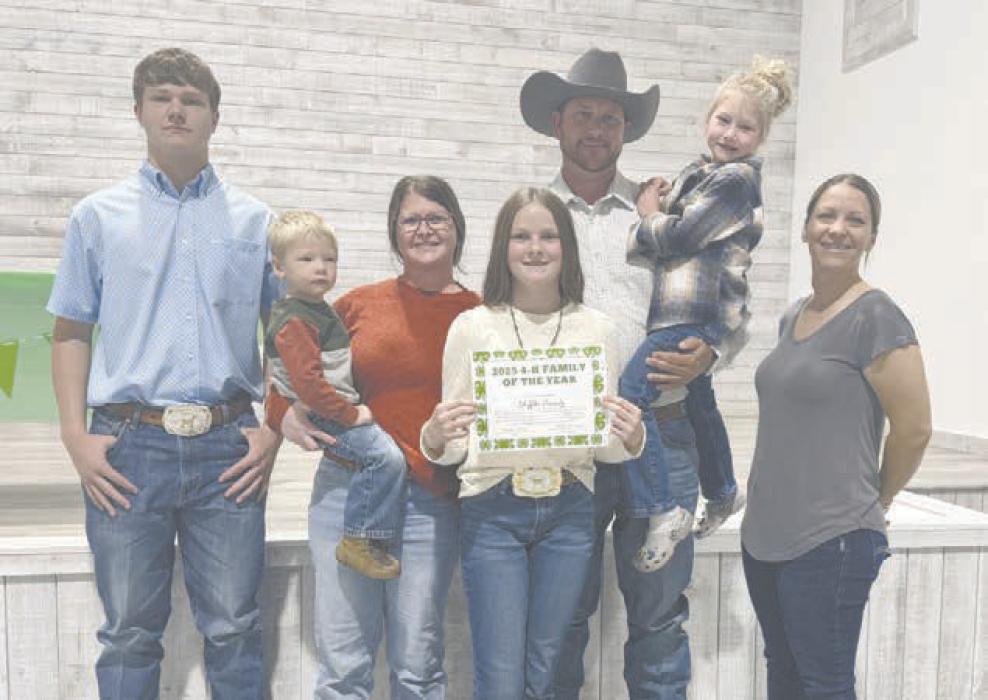 The 4-H Family of the Year was awarded to Spencer and Katie Shifflet and family.