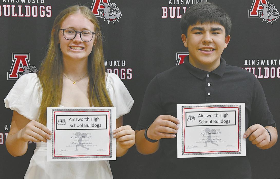 Gracyn Painter and Kyle Fernandez were awarded as Lifters of the Year.