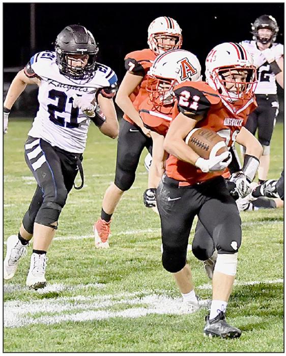 Freshman Morgan Kinney carried the all 10 times for 57 yards and caught two passes for 47 yards against North Central.