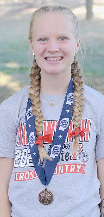 Kiley Orton competed in her second NSAA State Cross Country Championship, finishing in 15th place with a time of 20.49.2.