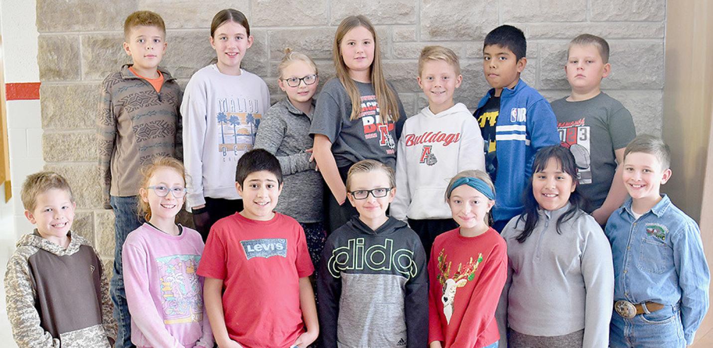 Julie Micheel’s 4th Grade Class are (Back Row - Left to Right) Clayton Ferris, Sutton Brodbeck, Kalli Kempcke, Sophia Ortner, Landon Arens, Carlos Jimenez Sanchez and Calin Goochey; (Front Row - Left to Right) Toby Crooker, Nadia Wroblewski, Abraham Jimenez, Henry Mashburn, Mallory Porter, Lorena Perez and Carter Johnson.