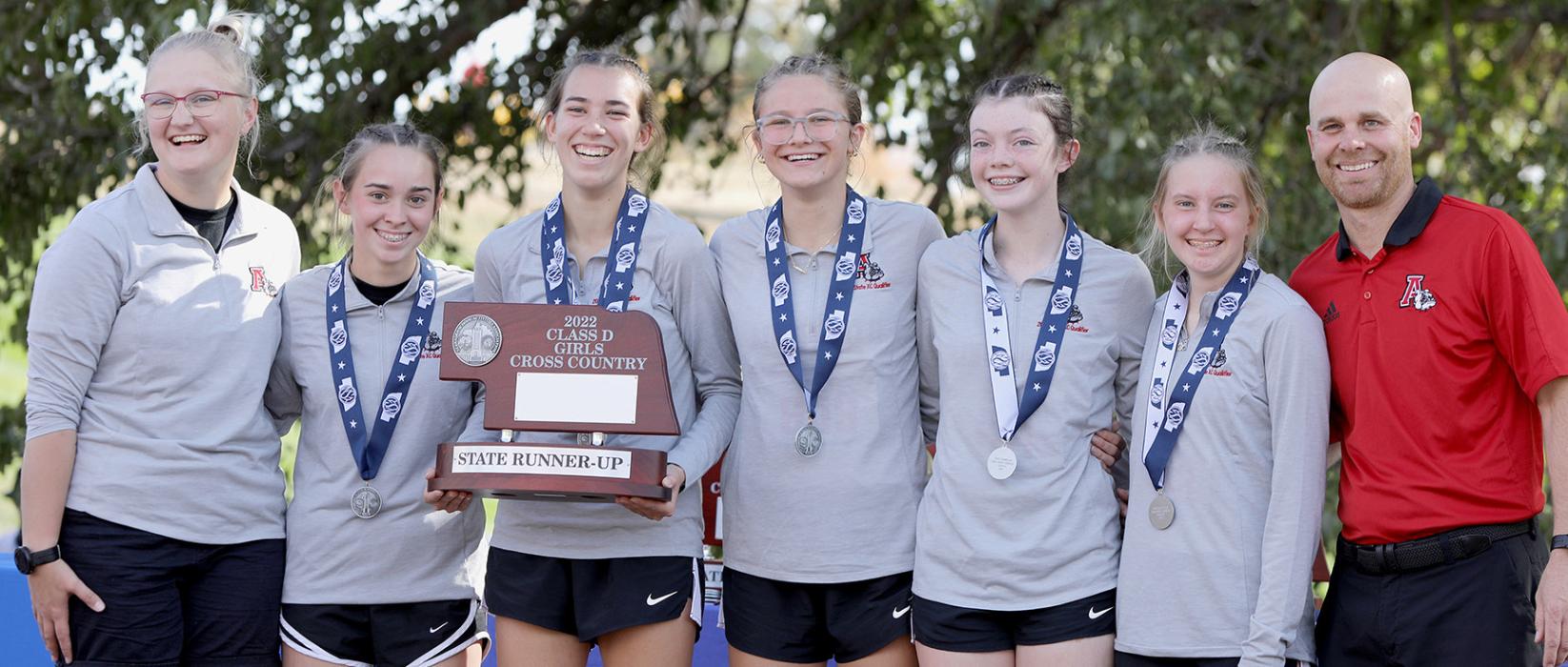 Ainsworth Girls Cross Country Team Takes 2022 Class D Girls Cross Country State Runner-Up Honors