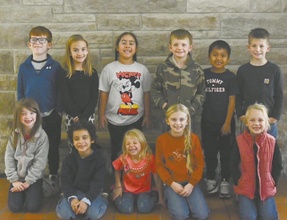 Mrs. Alberts’ first-grade class answered the question “What is your favorite Thanksgiving food?” The answers ranged from turkey to skittles. Roslynn Robinson