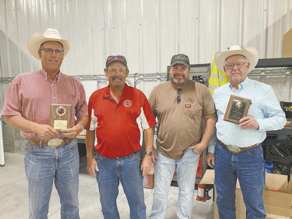Pictured above are members of the Raven Fire Department (left to right): Tony Ruhter, Todd Kicken, Andrew Paddock, and Doug Davis. On Sunday, June 22, members of the Raven Fire Department hosted an open house to honor Ruhter and Davis for their years or service to the department. Each received a plaque as a thank you for all they have done through the years. Many guests attended and reminisced with coffee and cookies.