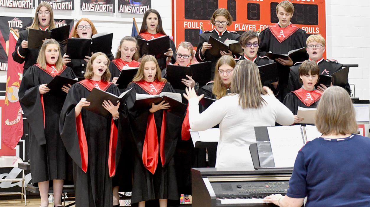The AHS Choir performed two songs at the program.