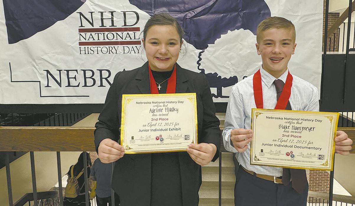 Adeline Hladky and Blake Hansmeyer both placed second in their respective categories.