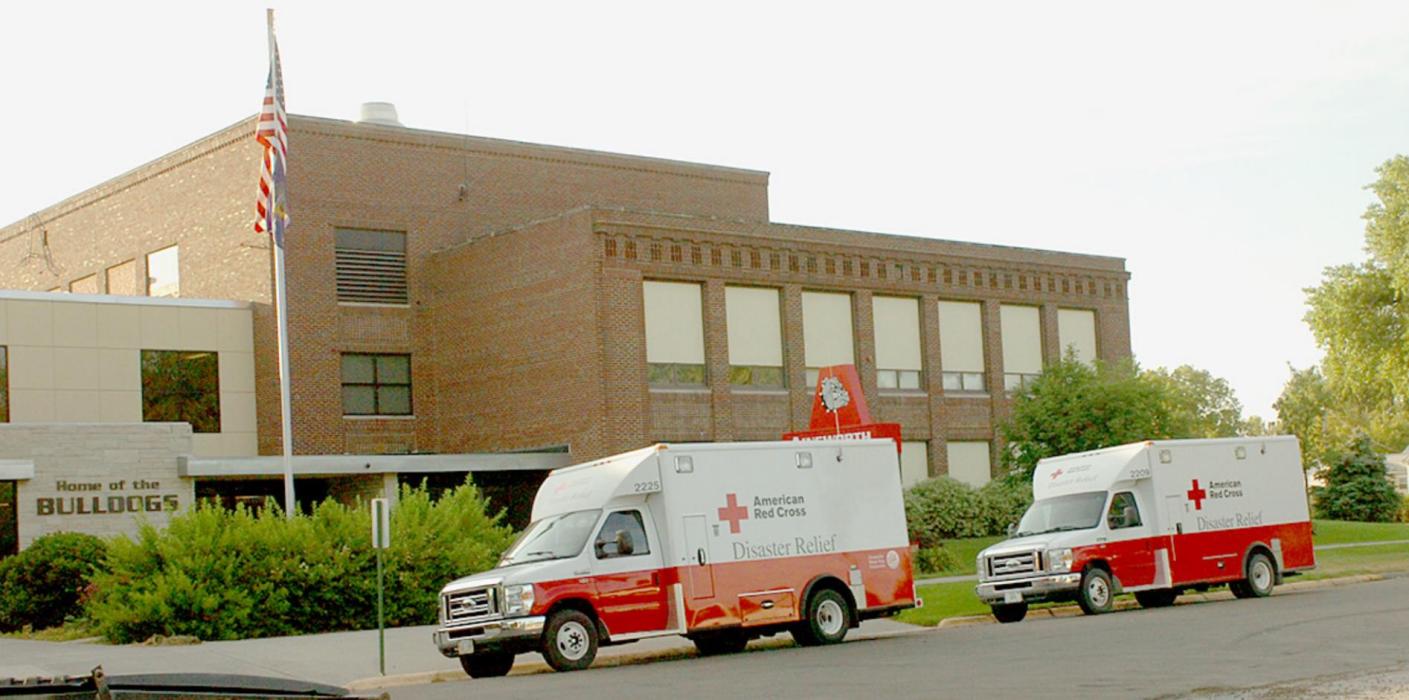 Ainsworth Community Schools Facility Used as a Red Cross Station During Fire Disaster