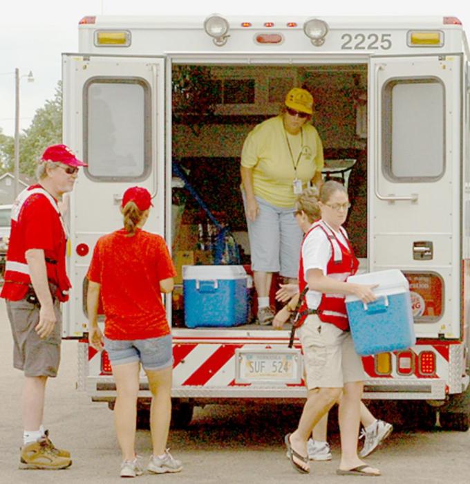 Ainsworth Community Schools Facility Used as a Red Cross Station During Fire Disaster