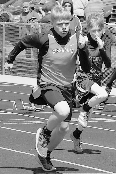 Jacob Held placed sixth in the Boys Middle School 100 Meter Dash.