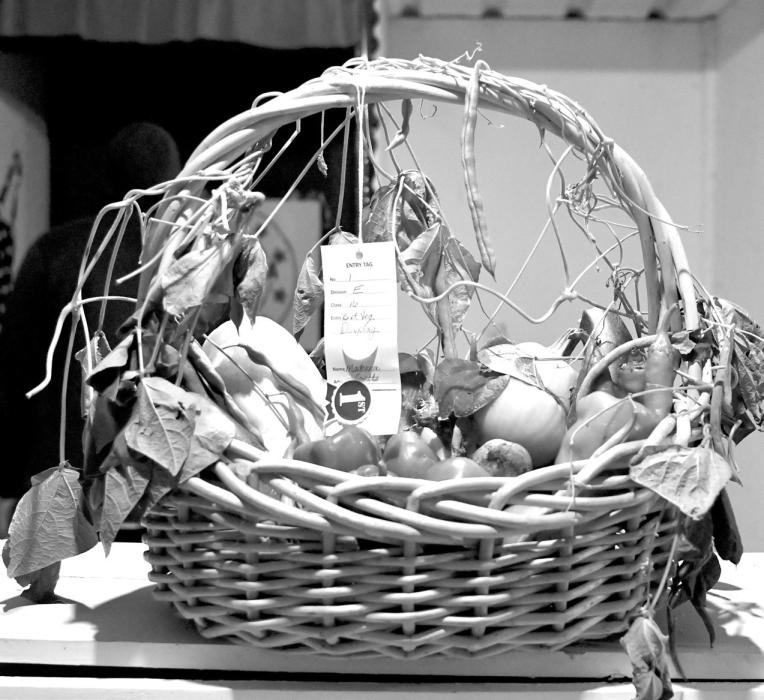 Pictured above is Madonna Coutts’ winning vegetable display. This display had many types of veggies from her garden.