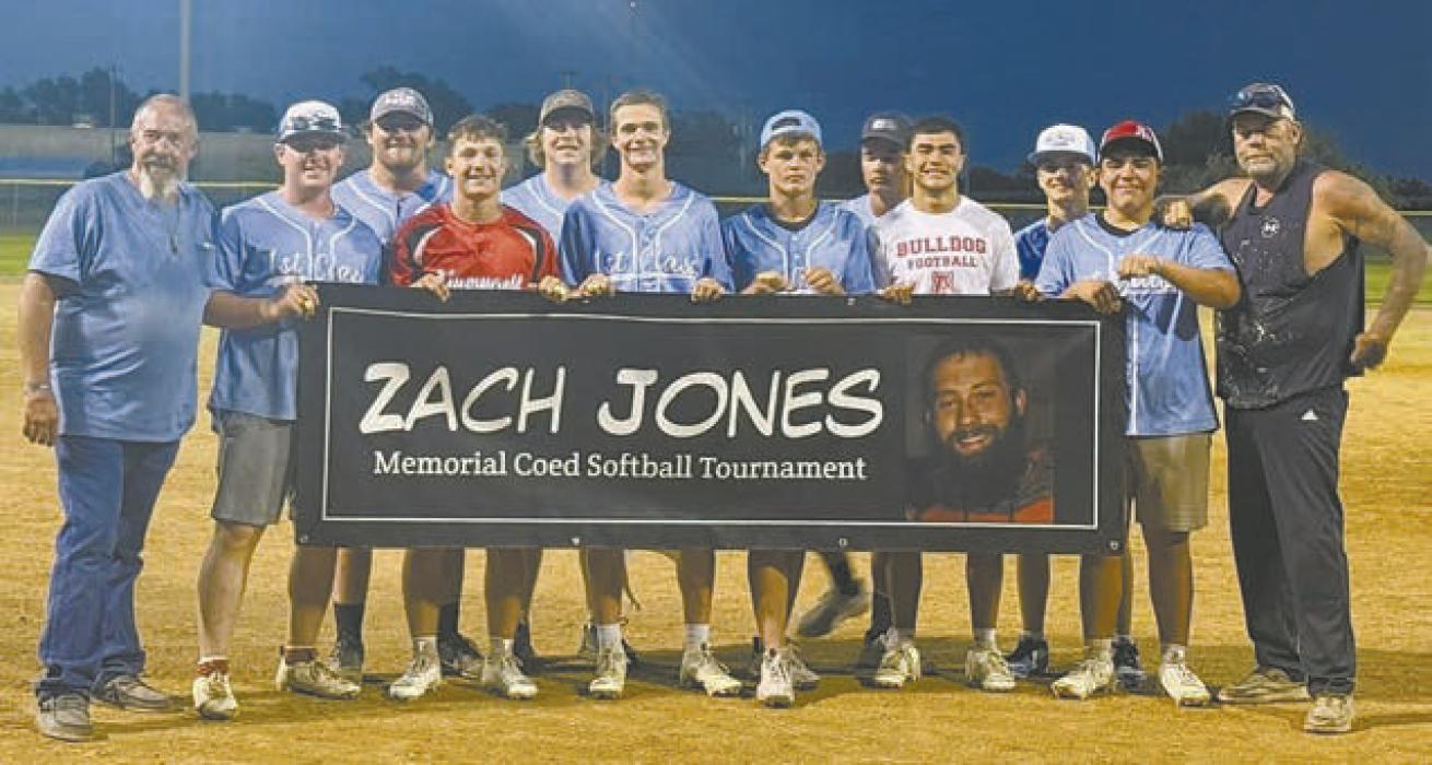 The 1st Class Auto team won the Zach Jones Memorial Softball Tournament on August 9. Back row (left - right): Tagg Buechle, Conner Flowler, Colinn Winkelbauer, and Nate Brown. Front row: Shane Jones, Witten Painter, Morgan Kinney, Logan Schroedl, Zaine Evans, Chris Fernandez, Kyle Fernandez, and Shawn Fernau.