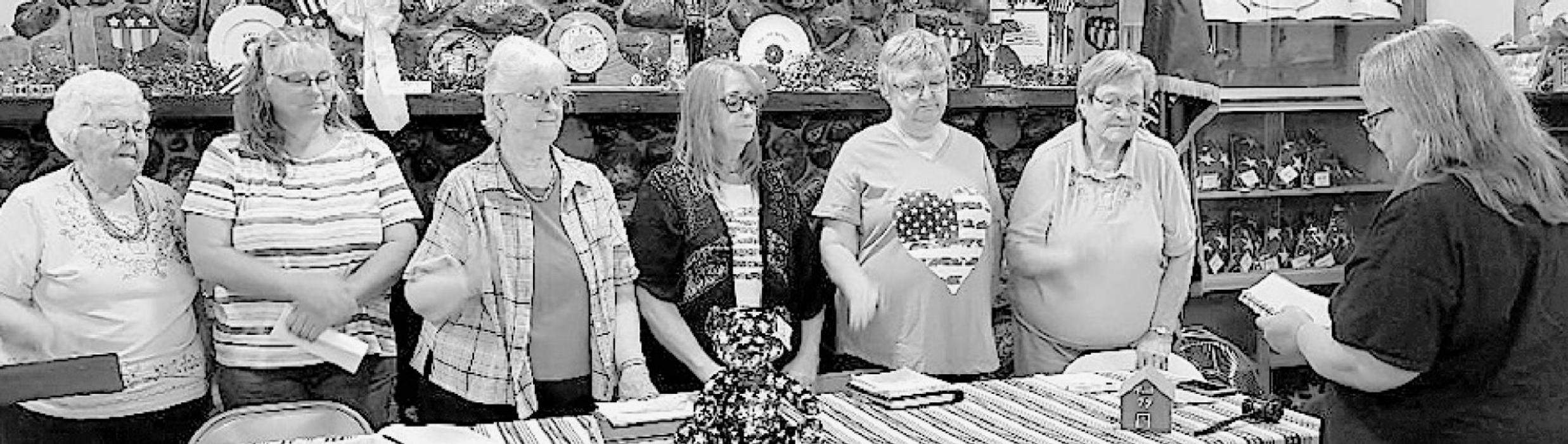 District One President Mary Krause installed the 2021-2022 Auxiliary Unit #79 officers (left to right): Chaplain Ellen Kyser, Vice President Brenda Goeken, Treasurer Alice Mitchell, Secretary Cheri Coutts, President Marilyn Anderson and Sgt. at Arms Phyllis Skillman.