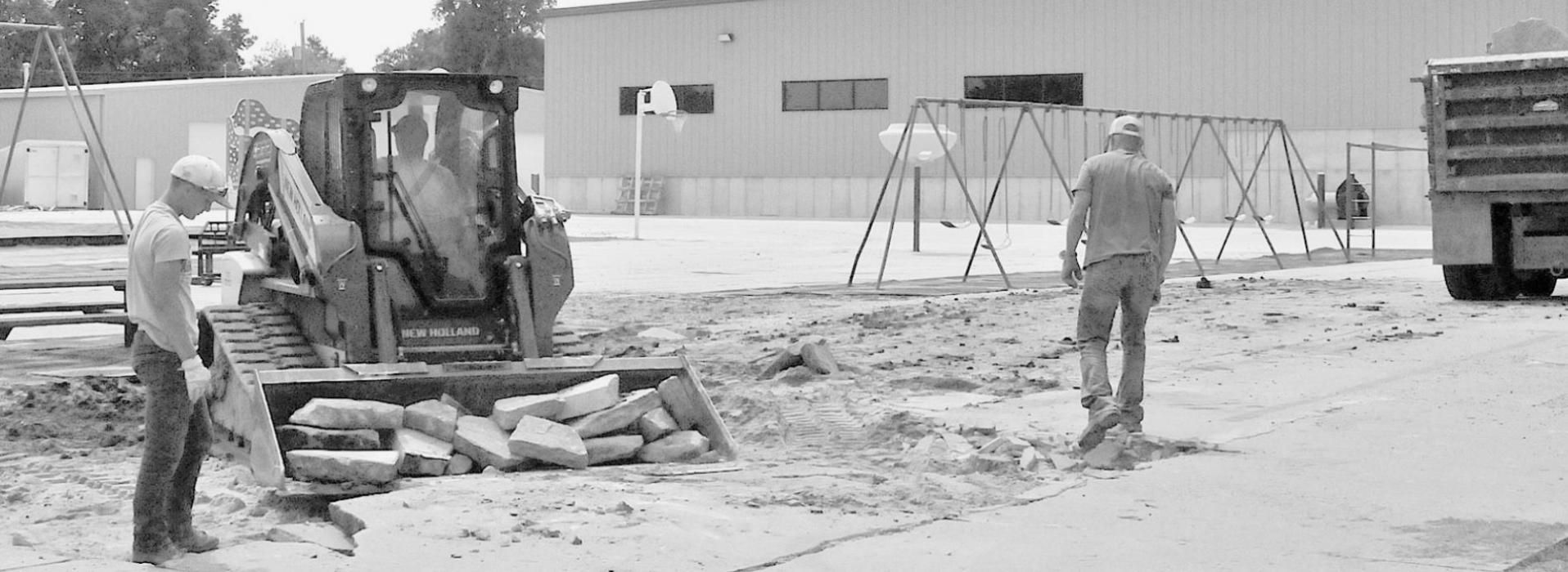 New Playground Structure and Concrete at Ainsworth Schools
