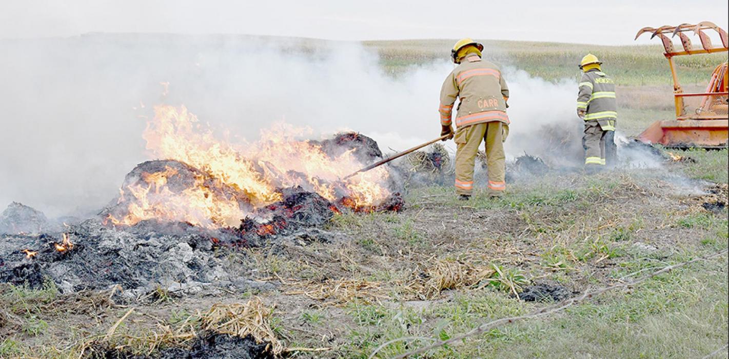 Ainsworth Fire Department Responds to Bale Fire