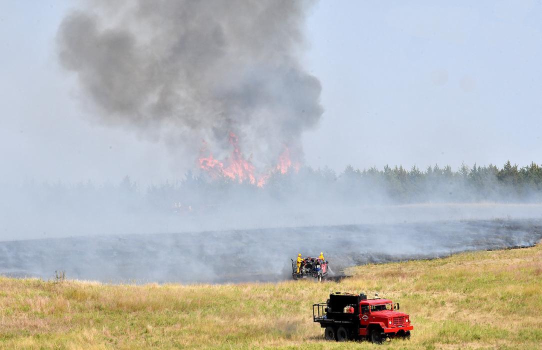 Area Fire Departments Called to Grass Fire