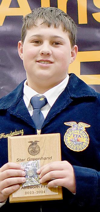Branden Freudenburg was presented the Chapter Star Greenhand.
