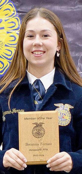 Breanna Fernau was named the Member of the Year.
