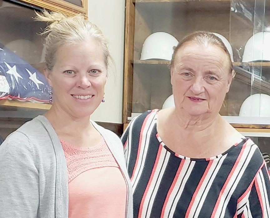 Legion Auxiliary Chaplain Katie Rau recognized Mary Lou Hughes as a Gold Star Sister.