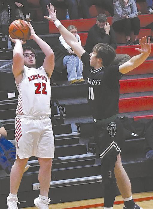 Witten Painter was on fire against Sandhills/ Thedford, making 7 of 8 three-point