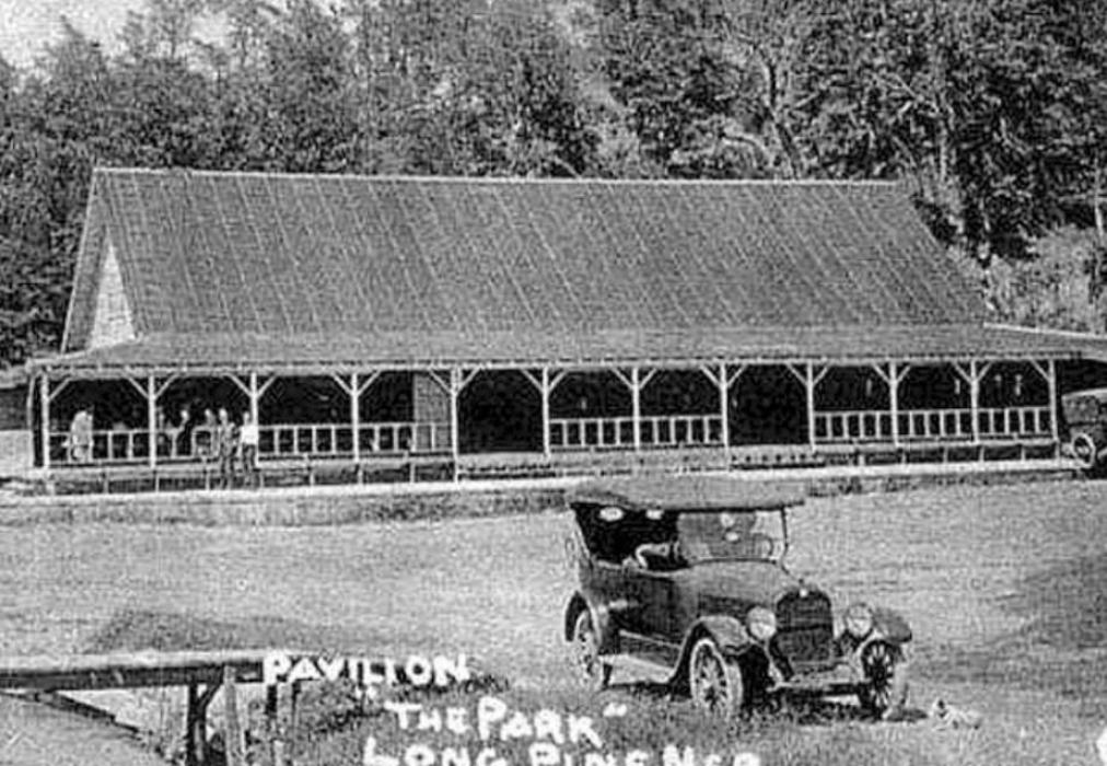 The Hidden Paradise Pavilion was built in the 1910s. The above photo was provided by owner Barry Clark and was taken in the early 20th century. The Clarks are rebuilding the pavilion with a similar appearance to the building’s past while still being modern.