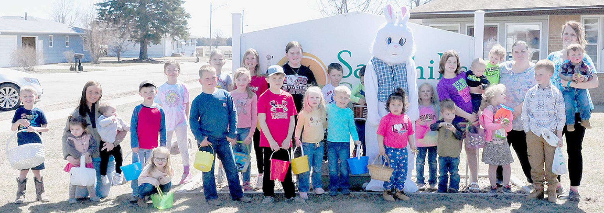 Easter Bunny Visits Sandhills Care Center and Hides Eggs for Residents and Young People