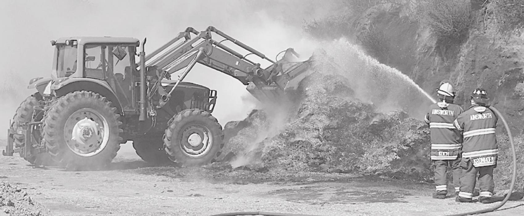 Firemen Respond to Silage Pit Fire