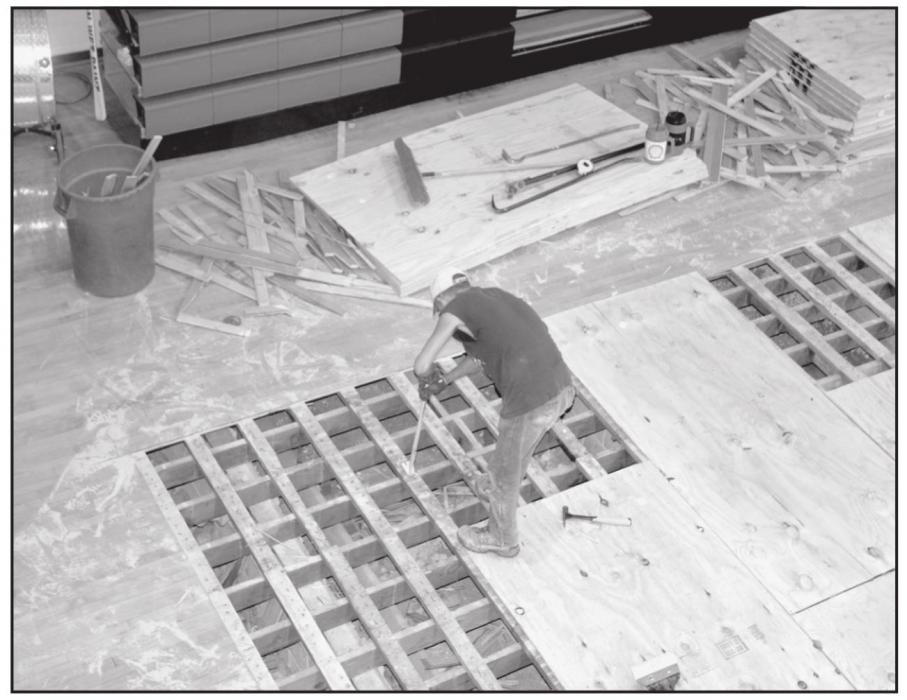 Gym Subfloor Installation in Progress
